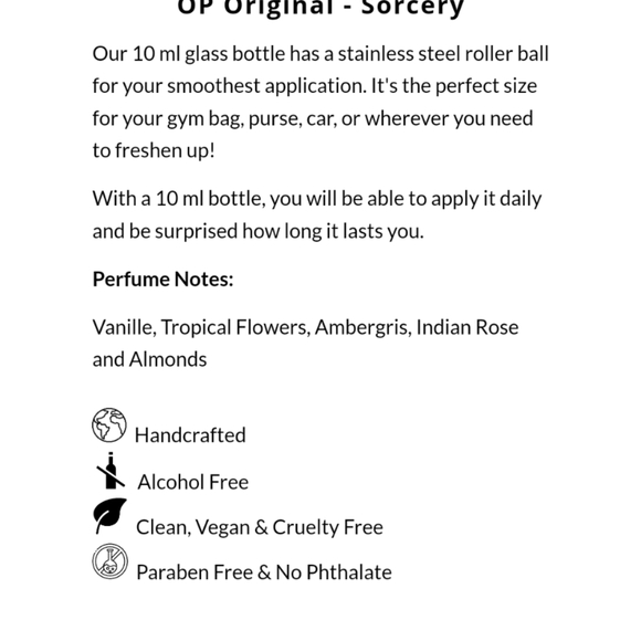 ⚡⚡🆕 Clean swiped Sorcery Perfume (Original) Oil Perfumery 10ml - Picture 2 of 2